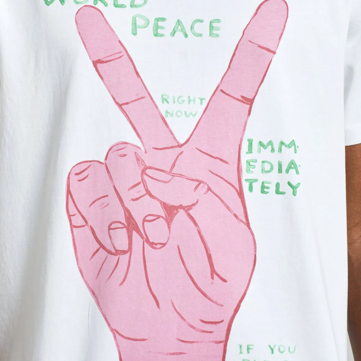 Cheap T-shirt Stockholm World Peace White Outlet