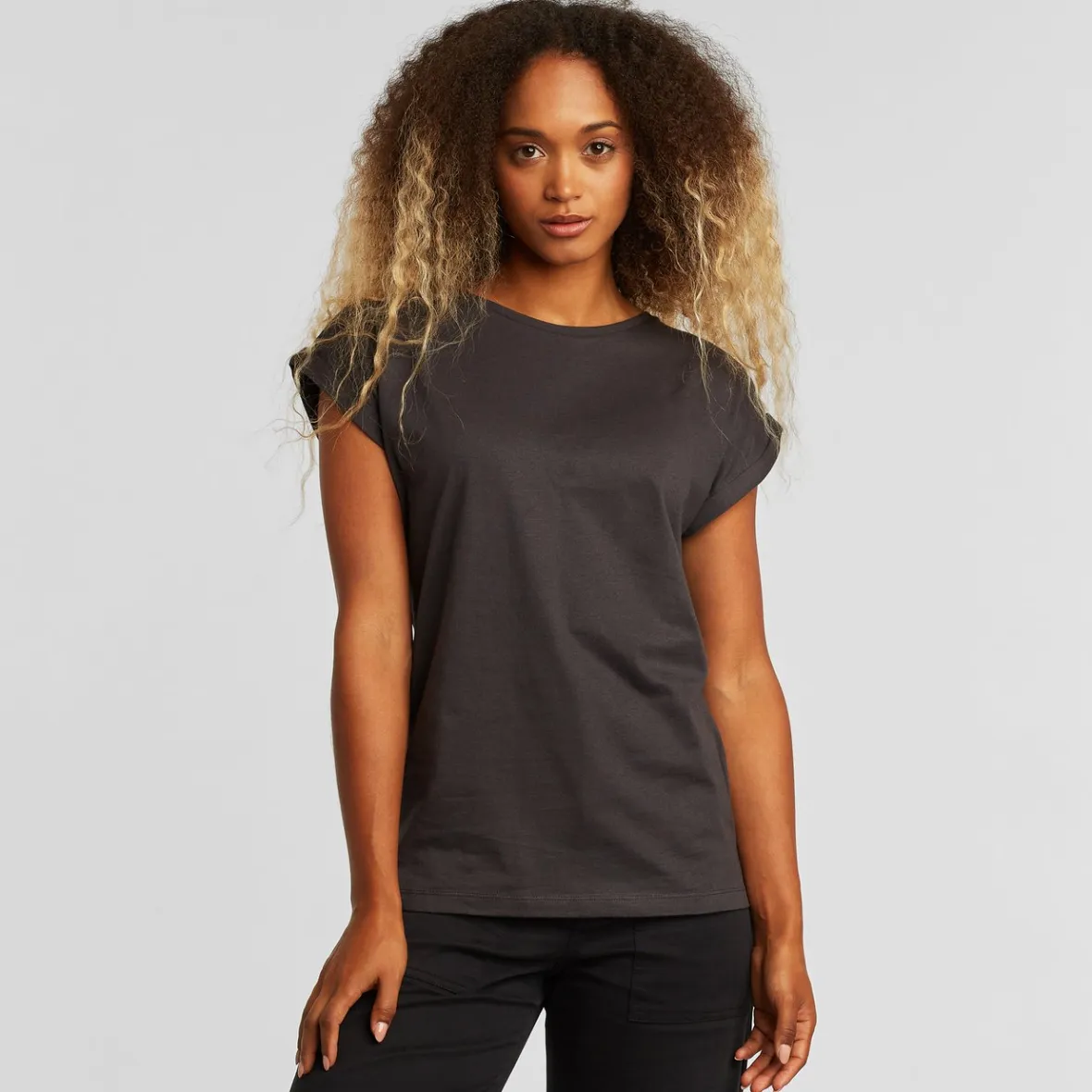 Discount T-shirt Visby Base Charcoal Women Outlet