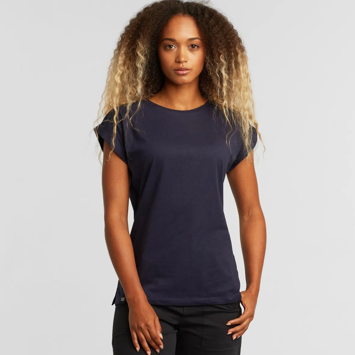 Best Sale T-shirt Visby Base Navy Women Base T-shirts | Basics