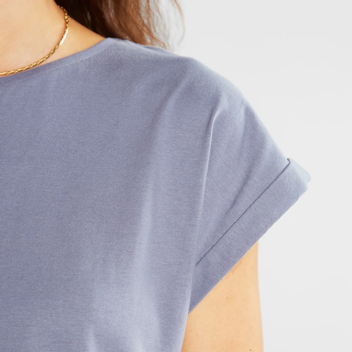 Best Sale T-shirt Visby Base Stone Blue Women Base T-shirts | Basics