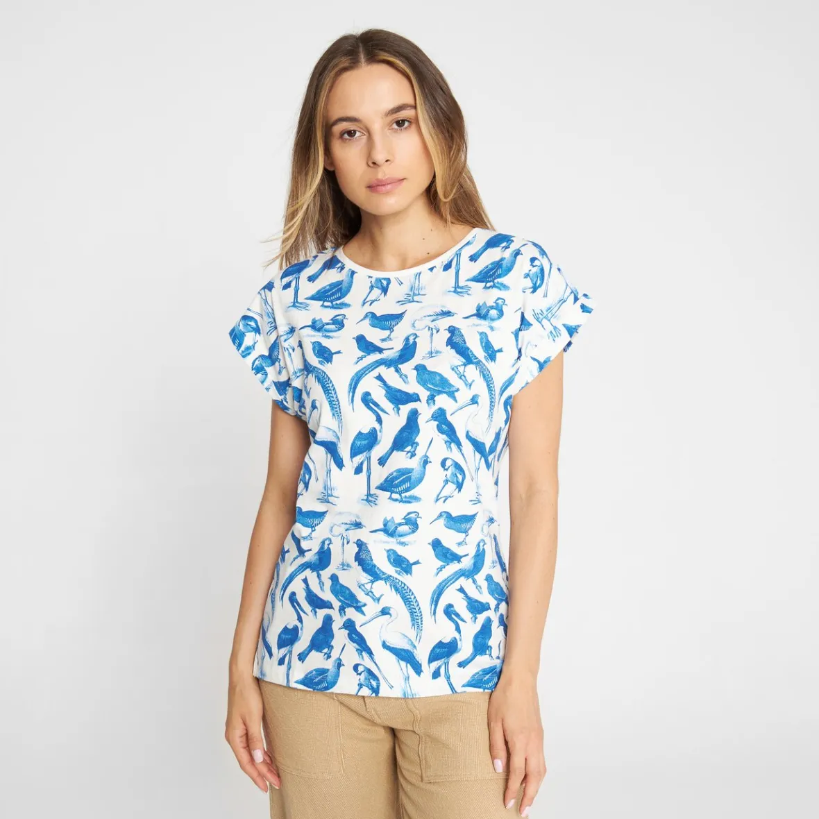 Discount T-shirt Visby Blue Birds Women T-shirts