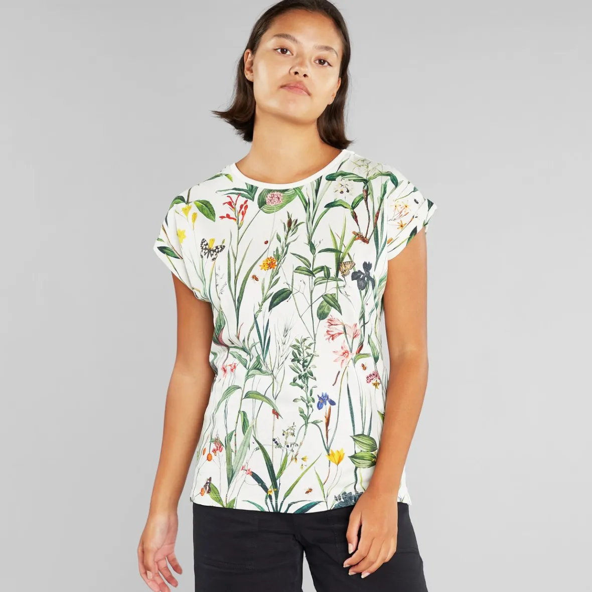 Sale T-shirt Visby Flower Field Off-White Women T-shirts