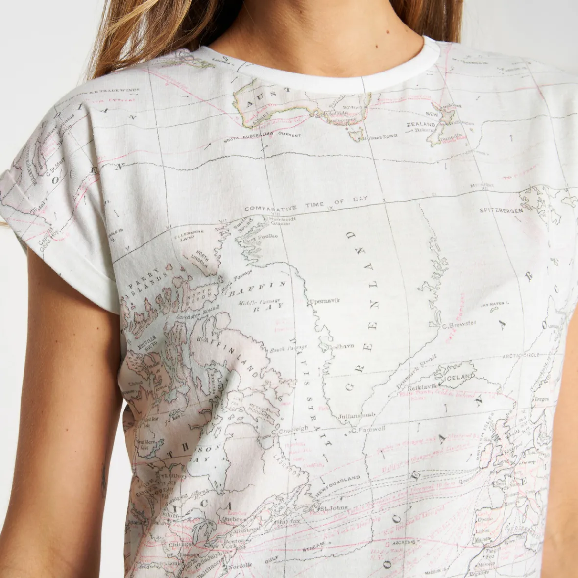 Outlet T-shirt Visby Map Women T-shirts