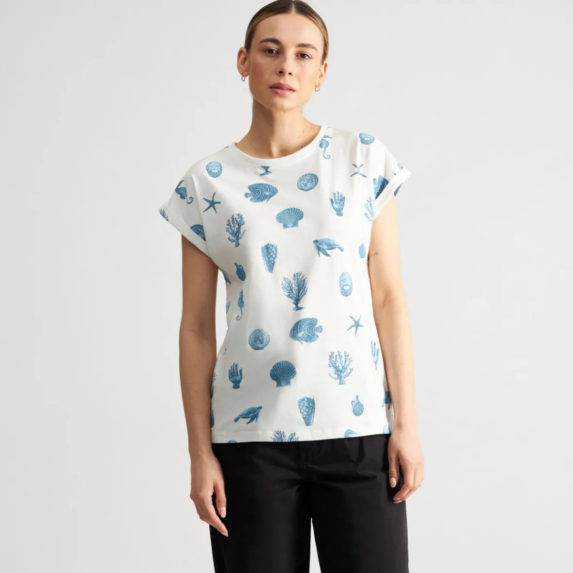 Online T-shirt Visby Ocean Life AOP Off White Women T-shirts