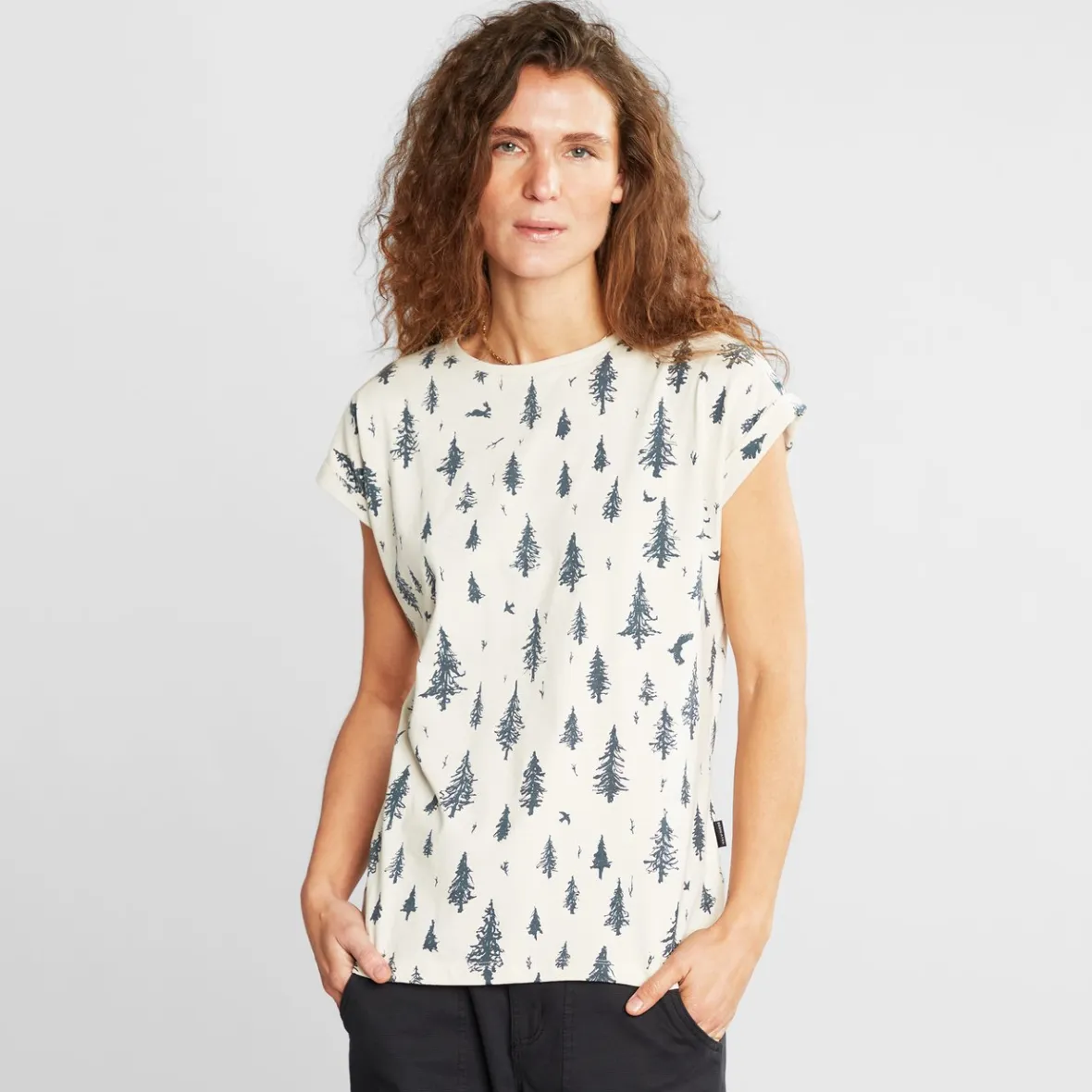 Online T-shirt Visby Pen Forest Oat White Women T-shirts