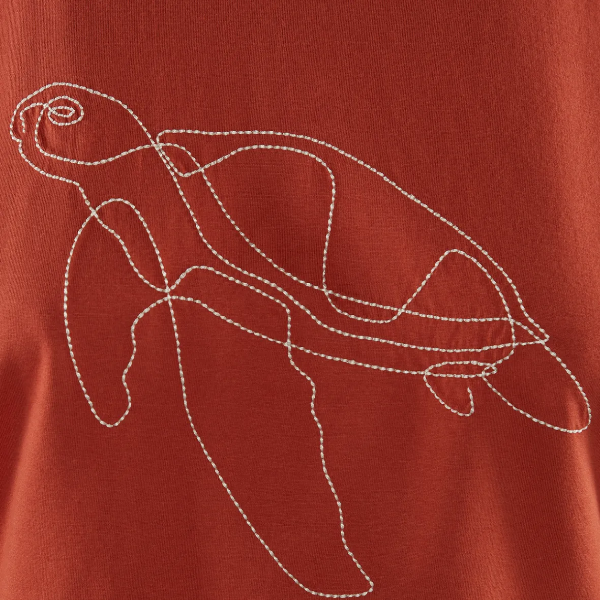 Flash Sale T-shirt Visby Sea Turtle Terracotta Red Women T-shirts