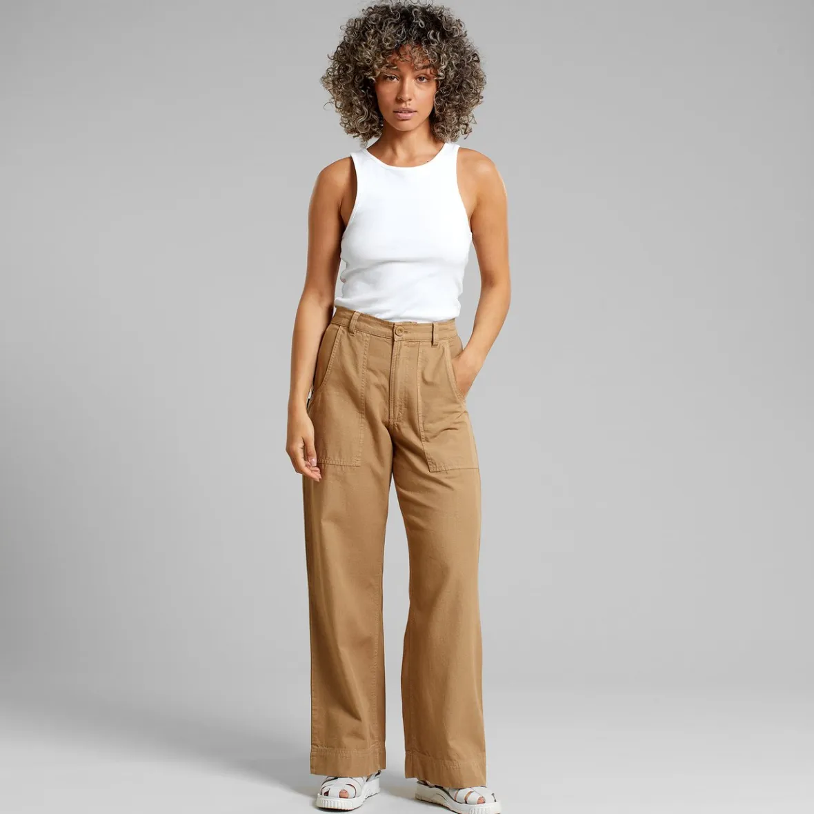 Best Workwear Pants Vara Canvas Kelp Beige Women Pants