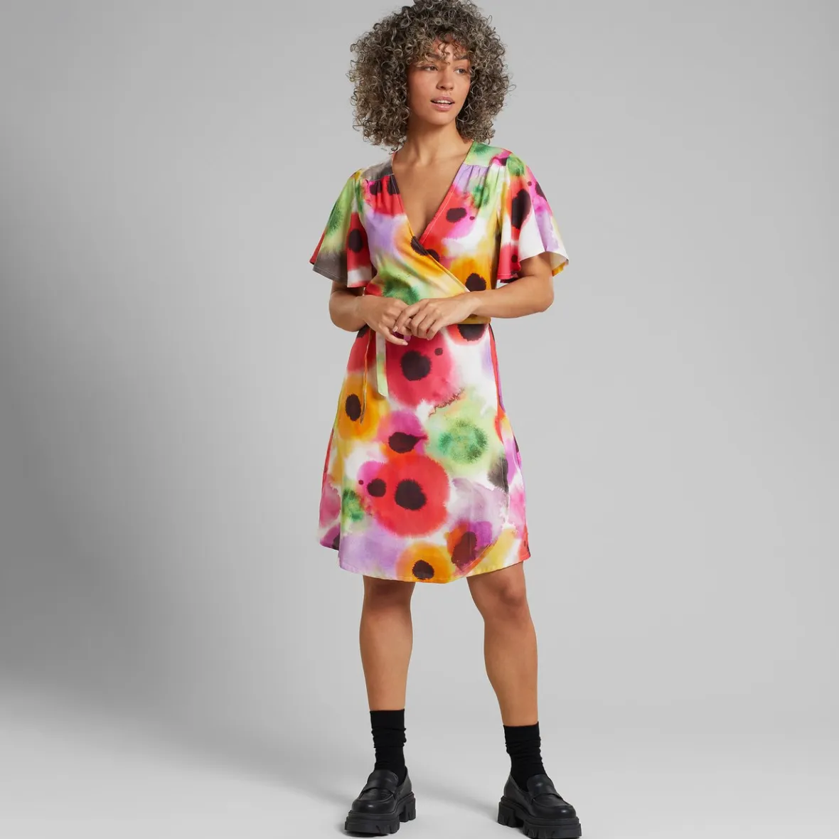 Flash Sale Wrap Dress Kungshamn Abstract Floral Multi Color Women Outlet