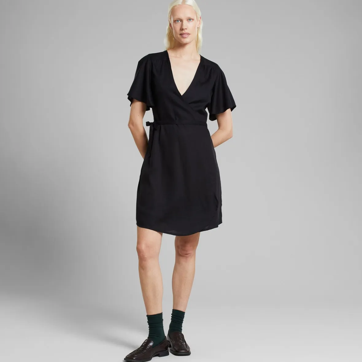 Flash Sale Wrap Dress Kungshamn Black Women Outlet