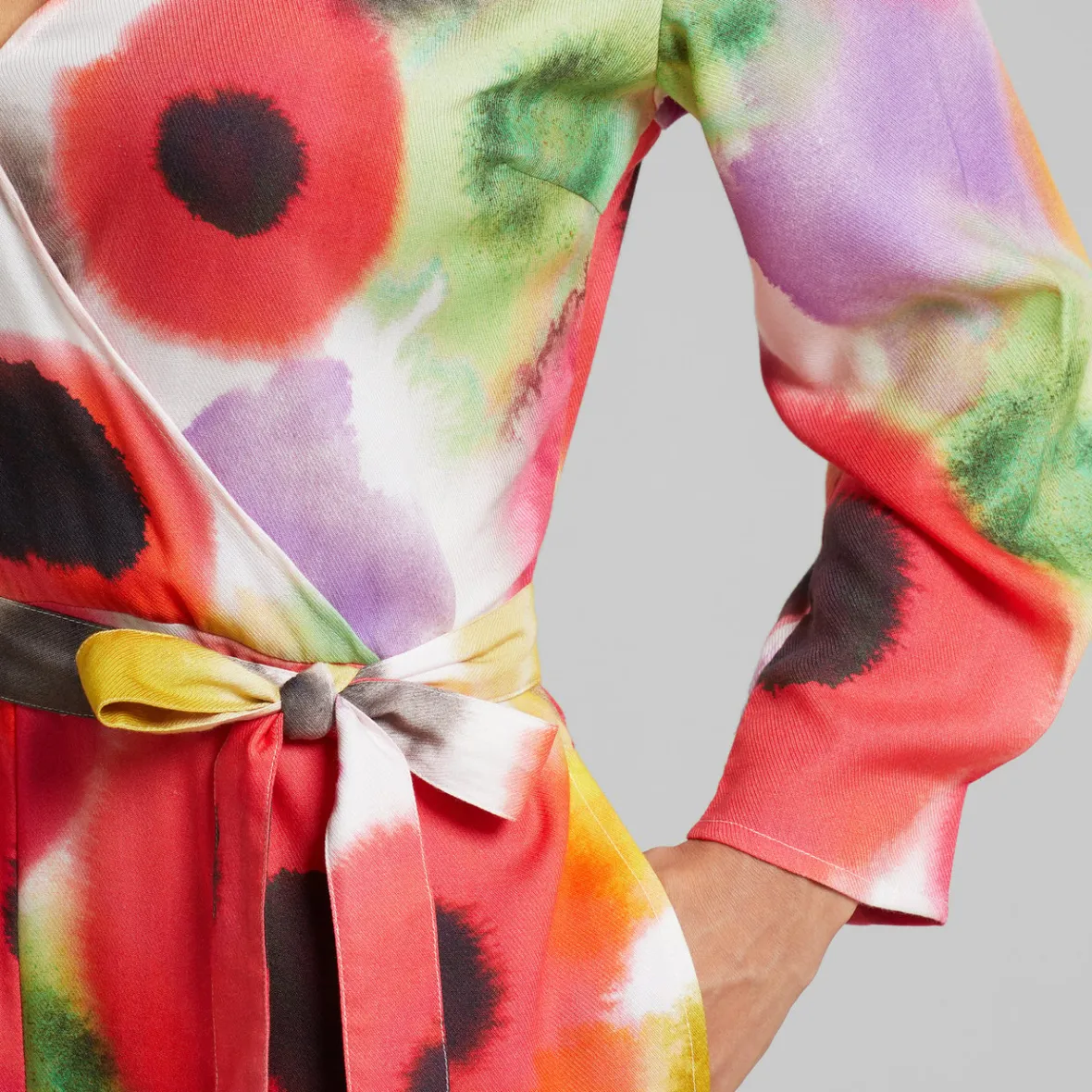 Flash Sale Wrap Jumpsuit Farsta Abstract Floral Multi color Women Outlet