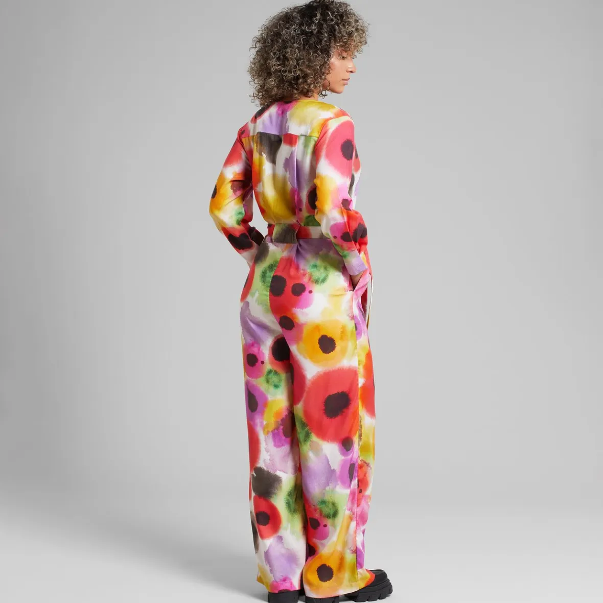Flash Sale Wrap Jumpsuit Farsta Abstract Floral Multi color Women Outlet