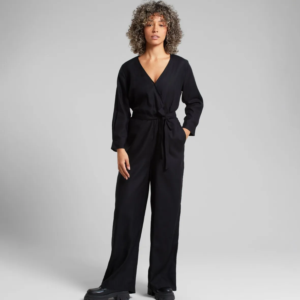 Discount Wrap Jumpsuit Farsta Black Women Jumpsuits