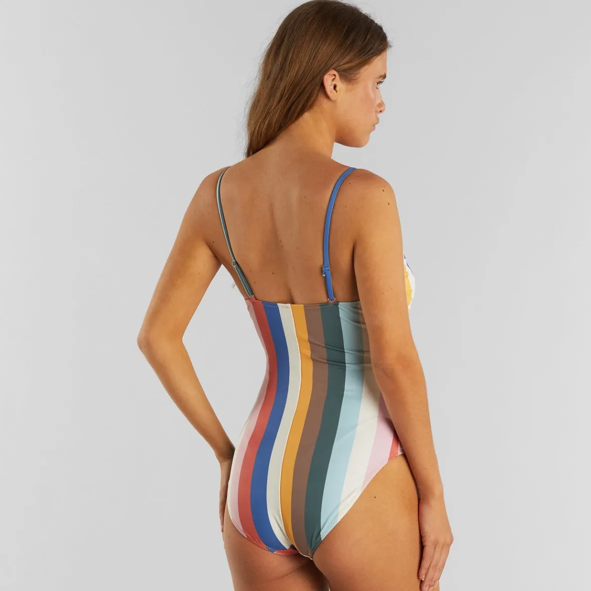 Best Sale Wrap Swimsuit Klinte Stripes Multi Color Women Swimwear